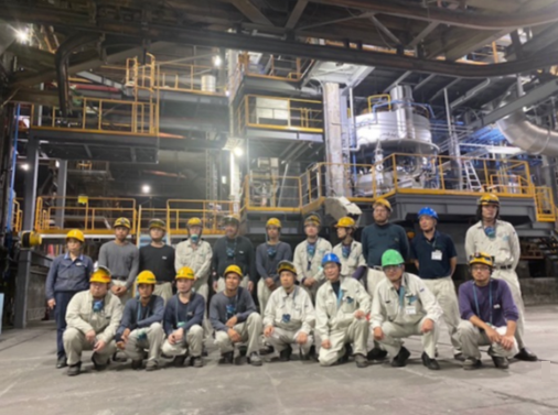 キュポラ更新 火入れ式（初見工場）