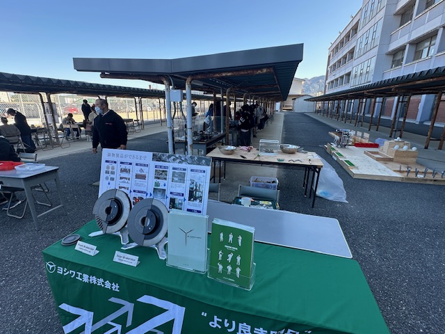 山口県立萩商工高校 文化祭に鋳物体験ブースを出展しました